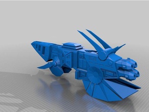 freelancer kusari battleship video-Spiele Raum Raumschiff video-Spiel 3d print model - Mito3D