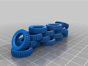 28mm tire walls barriers toy & game accessories tabletop wargame wargaming 3d print model - Mito3D