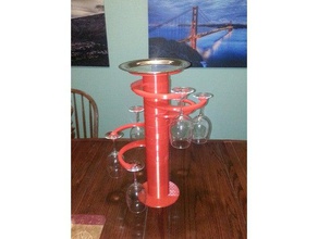 spiral wineglass-holder kitchen & dining centerpiece storage wine wineglass holder rack 3d print model - Mito3D