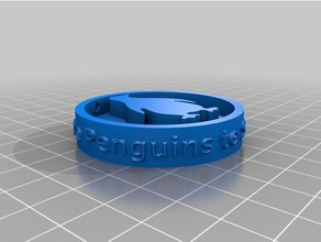 penguin trousseau de clés porte-clés un pingouin 3d print model - Mito3D