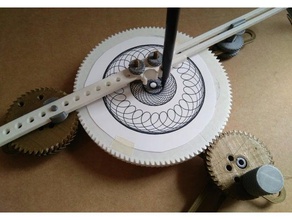 spiro machine mechanical toys cranked gear hand openscad spirograph 3d print model - Mito3D