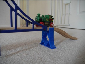 wooden railway bridge support construction toys 3d print model - Mito3D