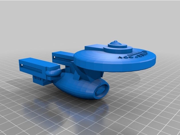 star trek la próxima generación uss enterprise ncc-1701-d La impresión en 3d 3D print model - Mito3D