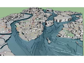 charleston sc 3d peninsula harbor lasercut models topo south carolina topography 3d print model - Mito3D