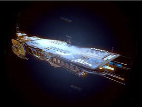 galaxy fire 2 terran carrier vehicles games gof2 spaceship 3d print model - Mito3D