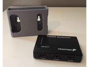 wall mount holder fosmon hd1832 5 port hdmi switch organization video 3d print model - Mito3D
