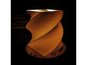 torqued square extrusion lamp shade sculptures lampshade spiral vase mode 3d print model - Mito3D