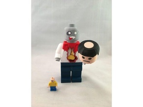 lego zombie mano moncone & testa mozzata giochi e giocattoli minifig 3d print model - Mito3D