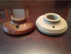 antique wooden doorknob rosette replacement parts 3d print model - Mito3D