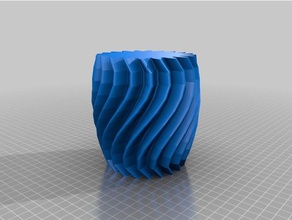 twisty vase pencil cup containers 3d print model - Mito3D