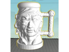 pirate mug household beer coffee ornamental 3d print model - Mito3D