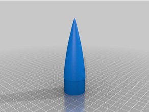 30 mm nose cone hobby model rocket rocketry 3d print model - Mito3D