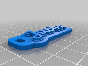 javier Schlüsselanhänger kundengebundene 3d print model - Mito3D