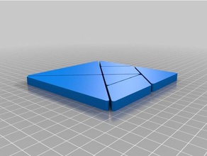 tangram Platte an den Ecken abgerundet Bau-Spielzeug block puzzle 3d print model - Mito3D