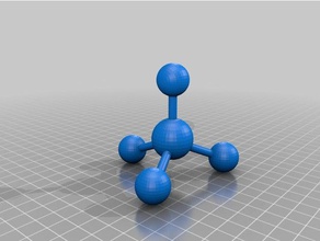 Methan-Molekül lernen Chemie Methan Molekül Moleküle 3d print model - Mito3D