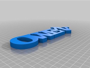 owen straight name sculptures customized 3d print model - Mito3D