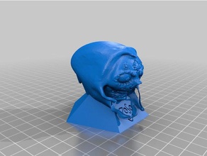 satanico zucchero cranio statua La stampa 3d con cappuccio 3d print model - Mito3D