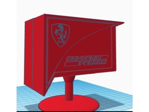 scuderia ferrari usb holder hub gadgets logo 3d print model - Mito3D