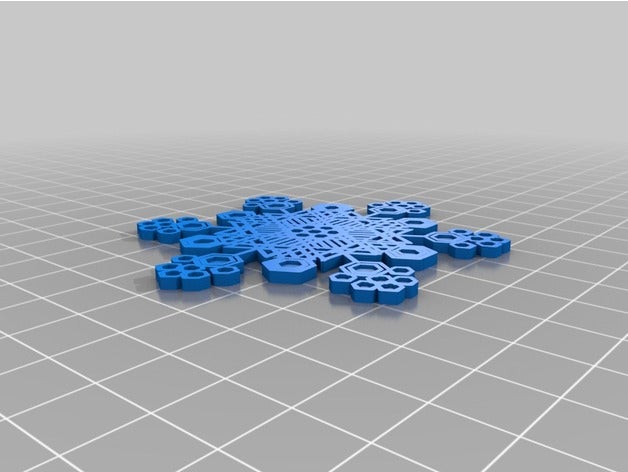 snowflake before vacation interactive art customized 3D print model - Mito3D