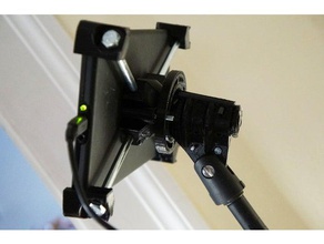 swiveling mic stand kindle fire tablet mount 3d print model - Mito3D