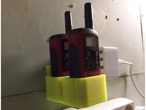 wall mounted holder motorola pmr tlkr140 hobby walkie talkie wallmount 3d print model - Mito3D