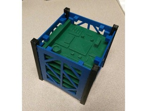 1u-cubesat-Modell v3 Physik & Astronomie 3d print model - Mito3D