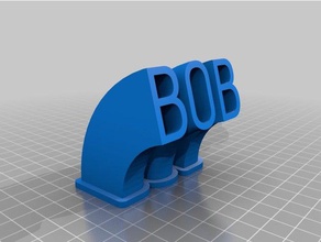 özel süpürme isim plakası bob benim ofis özelleştirilmiş 3d print model - Mito3D