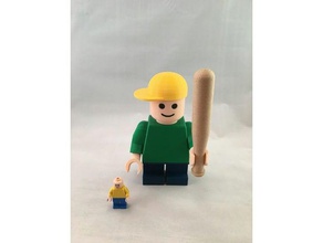 lego géantes casquette de baseball et les jambes jouets & jeux minifig 3d print model - Mito3D
