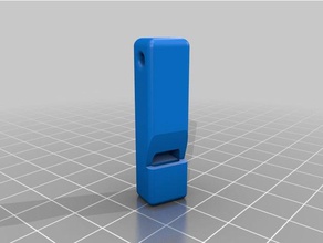 simple keychain whistle keychains 101hero m3d m3dmicro micro safety tiko tiko3d 3d print model - Mito3D
