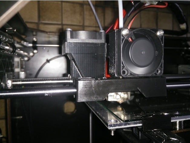 e3d v6 mont fan replicator2x réplicateur Imprimante 3d extrudeuses la cct double buse e3dv6 hotend flashforge replicator 2 rep2x 2x 3D print model - Mito3D