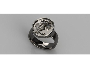 tem inspiração brasão do anel anéis fusion360 tenho sigil stark 3d print model - Mito3D