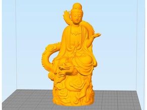 dragon guanyin Skulpturen 3d print model - Mito3D