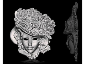masque - maschera italiana tipica di venezia sculptures italia italie fait de souvenirs venise 3d print model - Mito3D