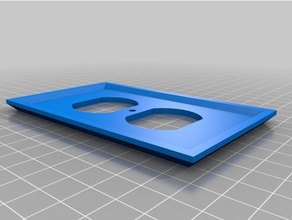 duplex tomada do agregado familiar personalizado 3d print model - Mito3D