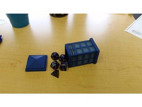 tardis dice holder box cup doctor 3d print model - Mito3D
