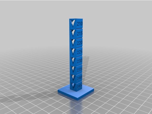 my customized abs temp calibration tower 3d printing tests 3D print model - Mito3D