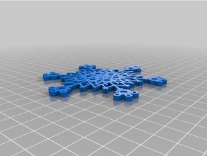 new snowflake interactive art customized 3d print model - Mito3D