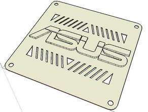 asus logosu 120mm fan grill 3d yazıcılar ızgara logo 3d print model - Mito3D