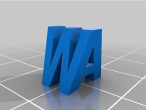 aw letters sculptures customized 3d print model - Mito3D
