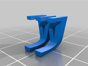jw letras esculturas personalizado 3d print model - Mito3D