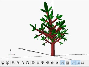 al azar de árbol generador v2001 - openscad biología 3d print model - Mito3D