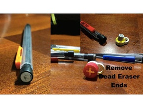 gomme de liège morts remover des outils à main sac charme un trousseau clés le plomb portemine crayon vis tournevis tinkercad vin 3d print model - Mito3D