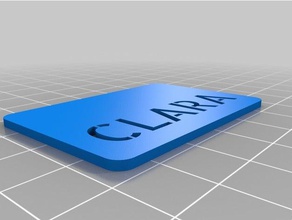 clara stencil signs & logos customized 3d print model - Mito3D