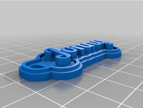 mi personalizados multilínea tag llavero de jonny llaveros personalizado 3d print model - Mito3D