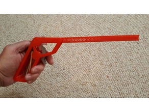 borracha da banda gun - sem parafusos ao longo barril brinquedos & games faixa de arma brinquedo 3d print model - Mito3D