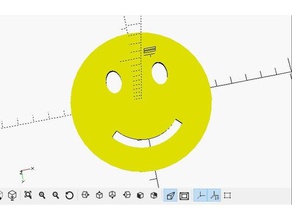 smile v1001 - openscad 2d art faccina sorridente 3d print model - Mito3D