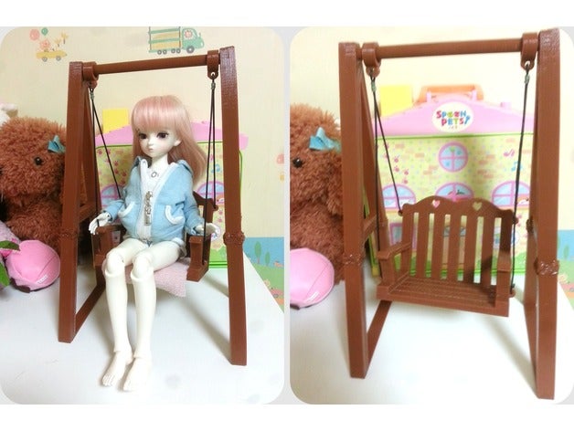 doll's swing chair hobby doll 3D print model - Mito3D