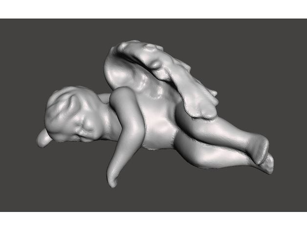 ange les créatures Numérisation 3d La numérisation de la bride décoration l'ange sculpture sleepling 3D print model - Mito3D