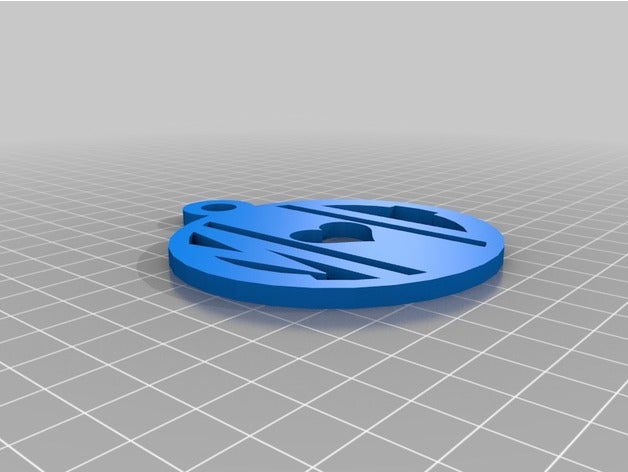 media center monogram pendant gioielli su misura 3D print model - Mito3D