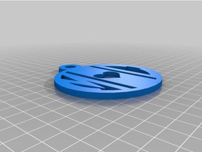 centro de medios comunicación monograma colgante la joyería personalizado 3d print model - Mito3D